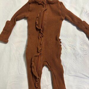 SpearmintLOVE waffle footie 0-3